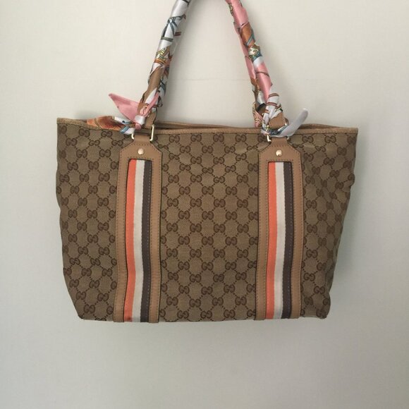 GUCCI VINTAGE TOTE BAG - Picture 2 of 10